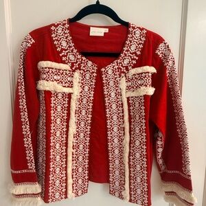 Julia Amory Red Embroidered Women's Jacket. Never wore it, brand new!